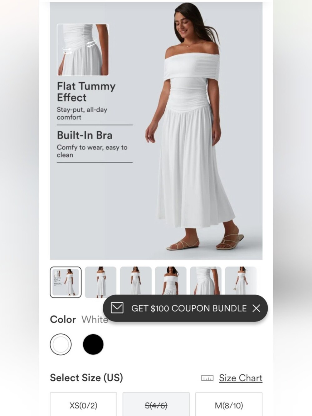 Halara tummy control off shoulder long dress maxi
